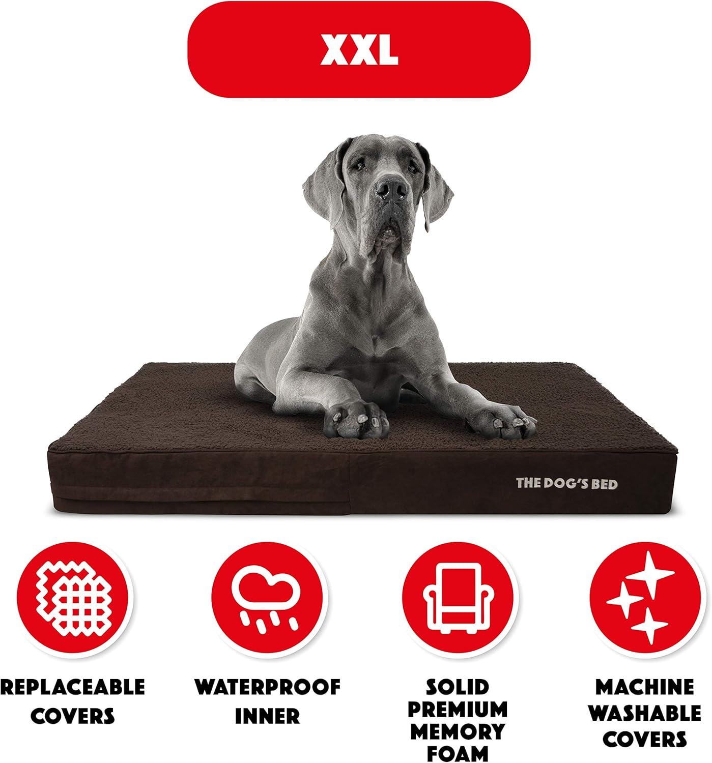 The Dog’s Bed Orthopaedic Memory Foam Dog Bed for XXL Dogs Waterproof Support Mattress, Removable Washable Cover - Image 5