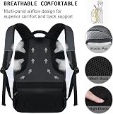 KASIBON Laptop Backpack USB Charging Anti-Theft Water Resistant (Black, M) view 5