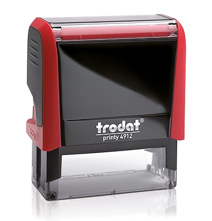 Stempel Trodat Printy 4912 (47x18 mm), für 5 Zeilen, in verschiedenen Farben, gleich Online gestalten!!! (rot)