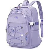 mygreen Lightweight School Backpack Casual Daypack for Teen Girls Women Water Resistant Travel College Purple
