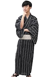 Edoten Men's Kimono Japan Shijira Weaving Yukata