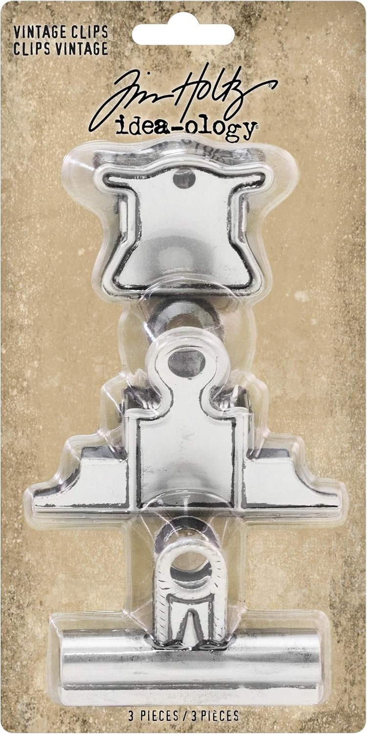 Tim Holtz, Advantus Vintage Metal Clips, silver