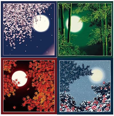 TAYU-TAFU Furoshiki Wrapping Cloth Set of 4 Seasons 19.68" x 19.68"