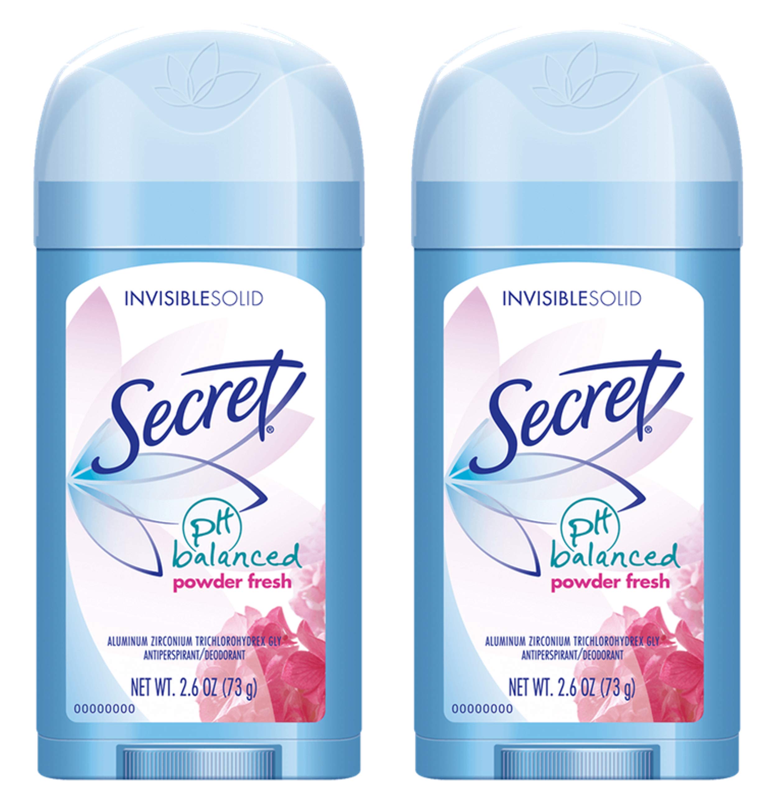 Secret Powder Fresh Original Invisible Solid Antiperspirant Deodorant for Women, pH Balanced - 2.6 Oz / 73g x Pack of 2