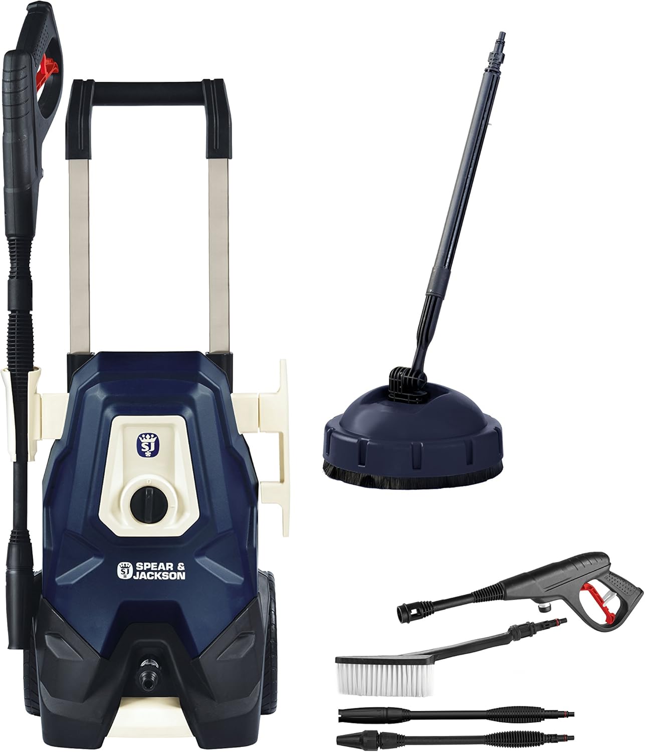 Spear & Jackson 1800W 130Bar High Pressure Washer with Patio Cleaner