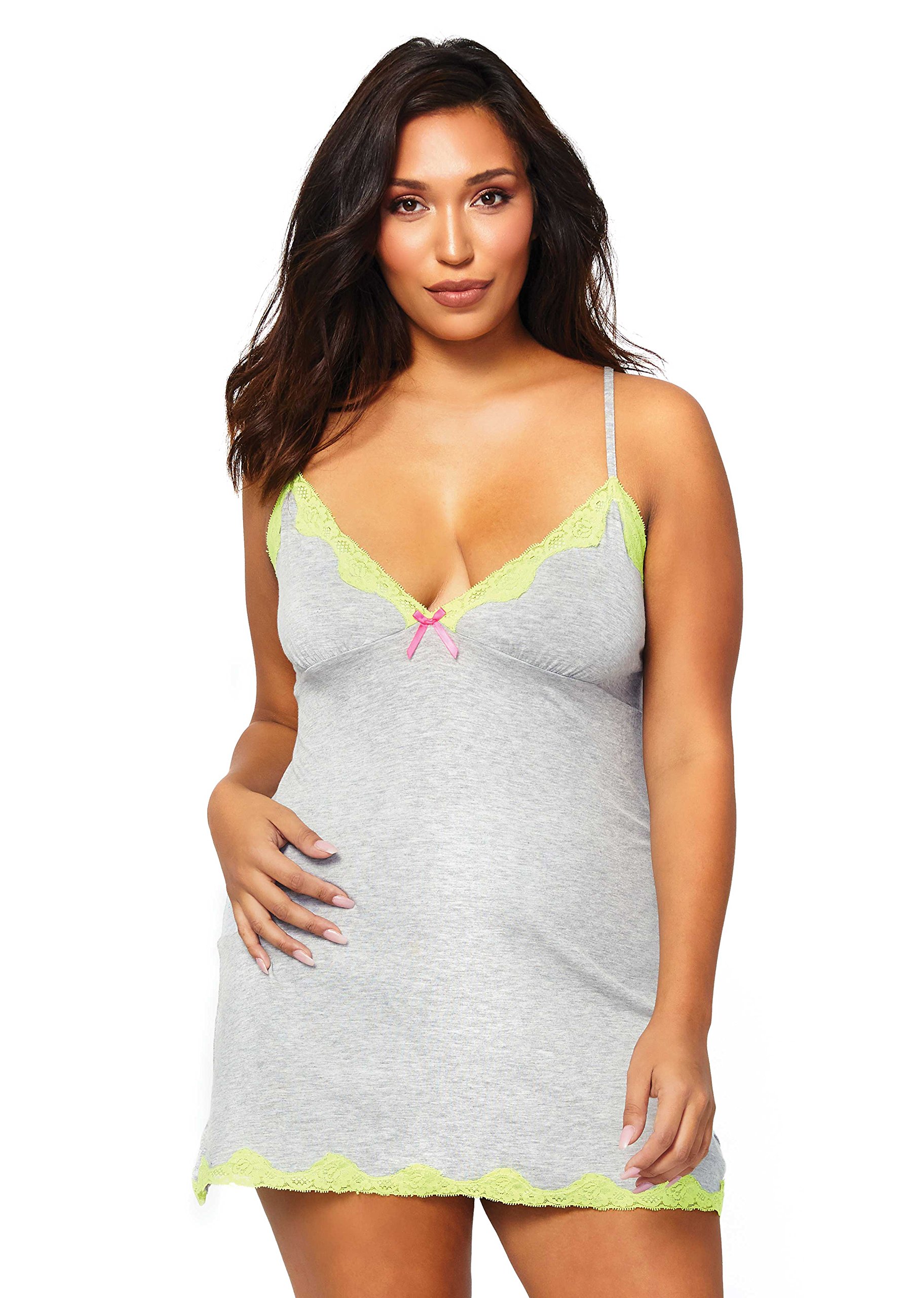 Leg Avenue Flirty Jersey Nightie, X-Large/2X-Large