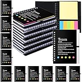 Feifeiya 24 Pcs Team Appreciation Gifts Bulk for Employee Inspirational Spiral Notebooks with Sticky Notes Inspirational Team Notepads for Teacher Nurse Coworker Staff Volunteer Gifts (Black)
