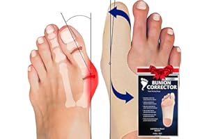 BUNION BOOTIE Bunion Corrector for Women Big Toe, Men Too – Ultra-Thin Separator Sock for Bunions. Correction & Pain Relief While You Walk. Splint That Fits in Dress Shoes, Sneakers & Boots. Med-Right