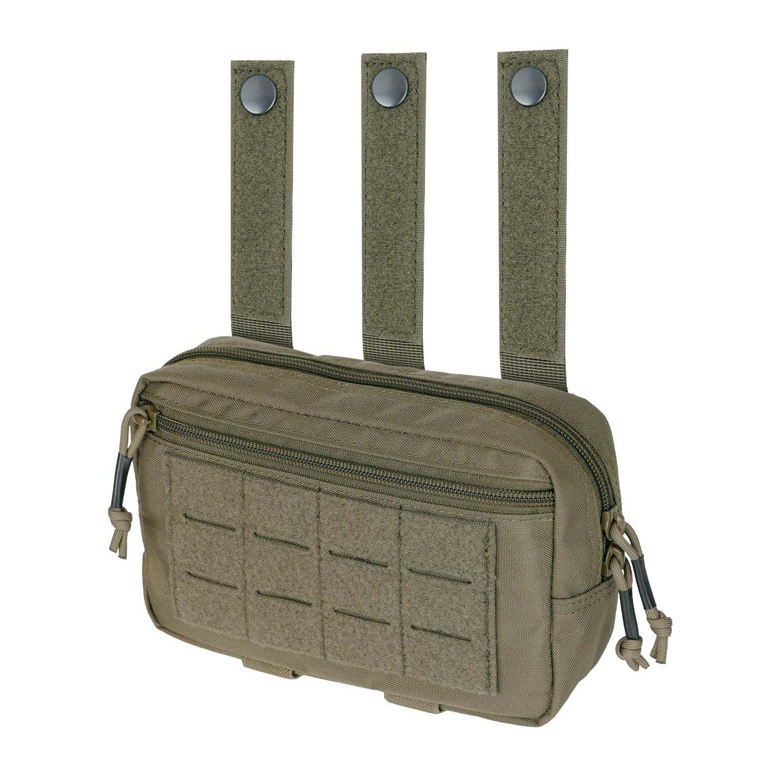 EXCELLENT ELITE SPANKER Tactical Molle Pouch Admin Pouch Tactical Dump Drop Pouch EDC Utility Bag with Hook and Loop Panel for Tactical Vest(RGN)