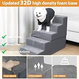 Nepfaivy 5-Step Dog Steps for Bed 76x40x56cm Non-Slip High Density Foam view 2