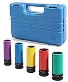 Zlirfy 5PCS 1/2 Inch Drive Impact Lug Nut Socket