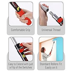 Bates- Extension Pole, 1.4 to 3 Ft Pole, ‎Black