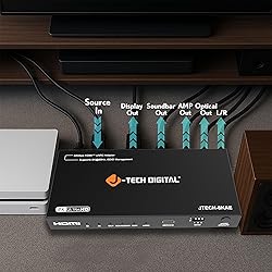 J-Tech Digital 8K HDMI Audio Extractor with eARC
