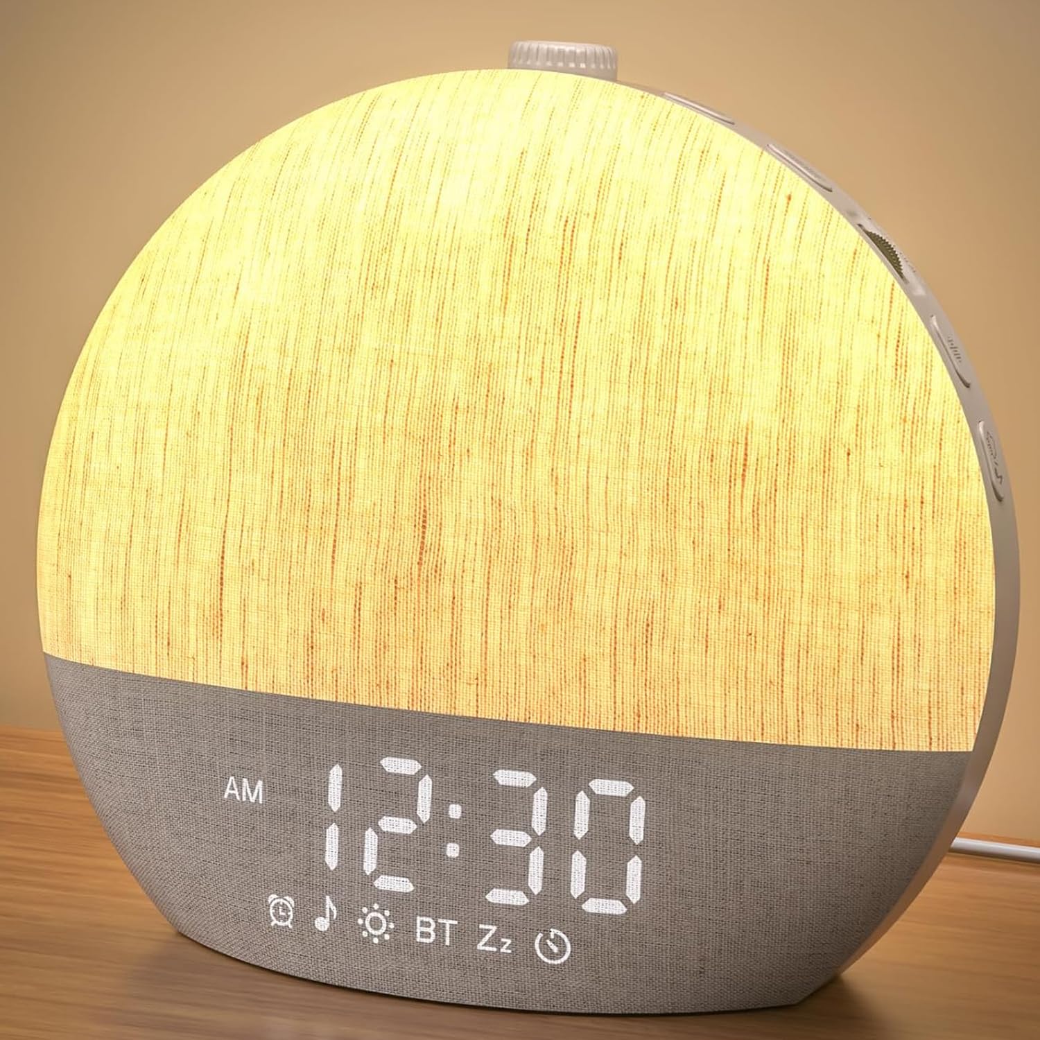 Photo 1 of **USED AND MISSING PARTS** LIORQUE Sunrise Alarm Clock, Digital Alarm Clocks Bedside, 30 Sleep Sounds, Sleep Timer, Adjustable Volume & Brightness,Screen Free Design, Bluetooth, Wake up Light with White Noise for Heavy Sleepers