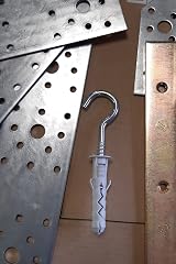LLB Heavy Duty Hooks Set 10x Wall Plugs 6mm x 80mm Screw-in Hooks view 4