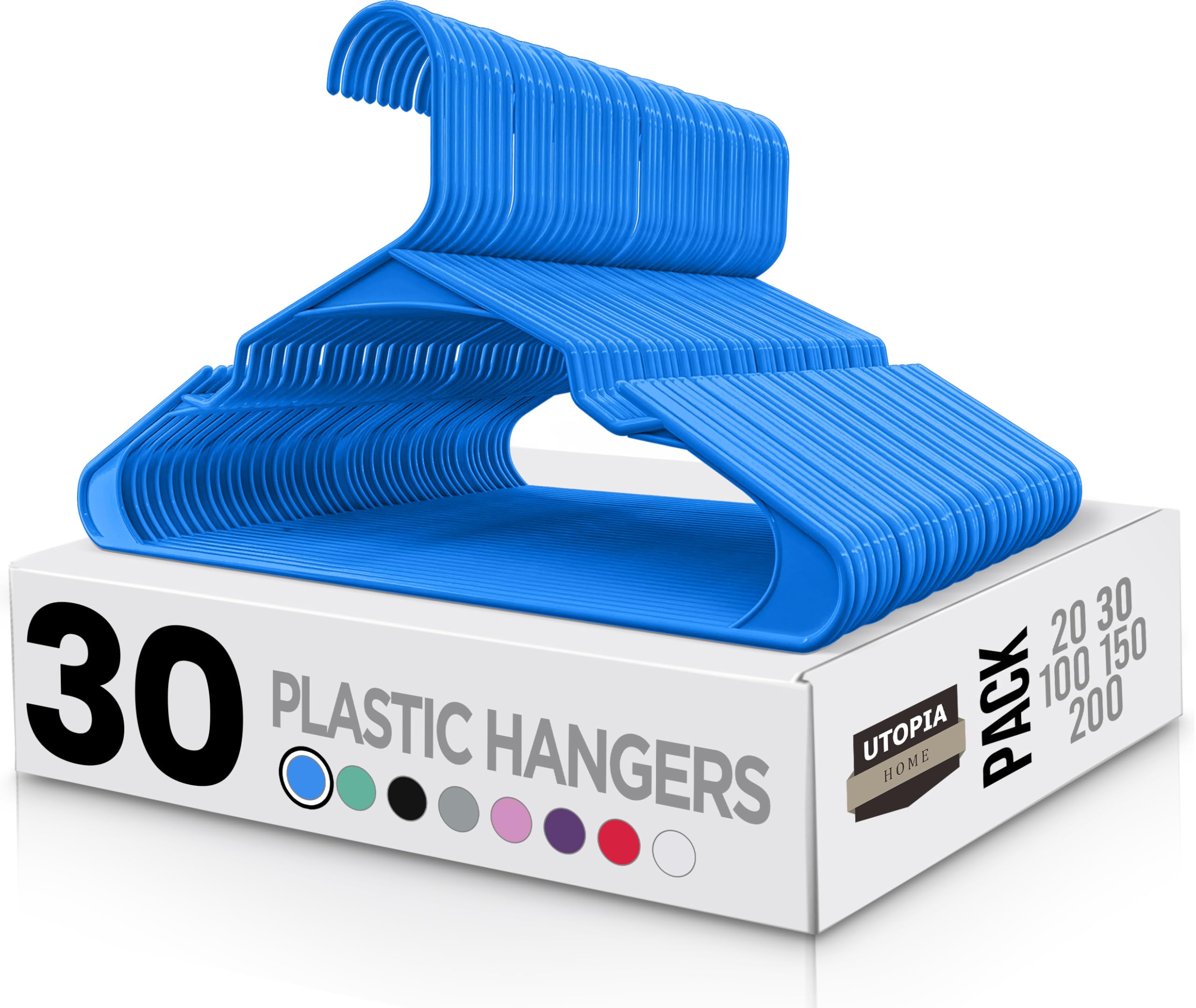 Utopia Home Clothes Hangers 30 Pack - Plastic