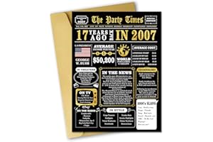 GlightG Jumbo 17th Birthday Card, Happy 17th Birthday Gifts for Him Her, Funny 17th Birthday Decorations for Boys Girls, 17 Year Old Birthday Gifts for Son Daughter