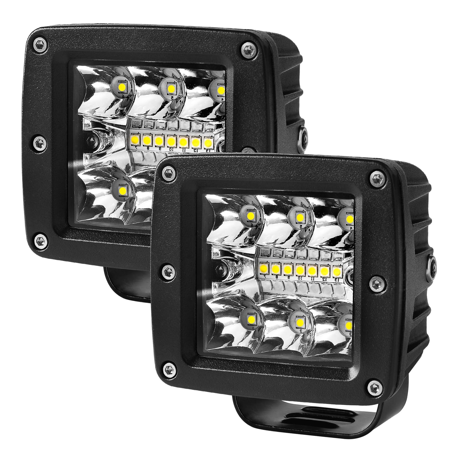 Photo 1 of BEAMTRON 3 Inch Led Pods Light Bar - 3"x3" Cubes 36W 3600LM Waterproof Flood+Spot Driving Fog Offroad Lights for Truck Pickup Golfcart UTV ATV SUV Tractors Snowplow