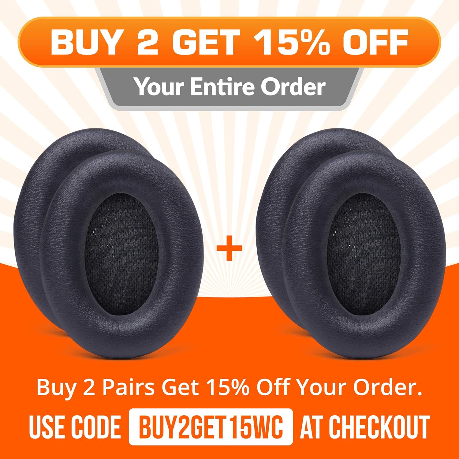 WC Upgraded Replacement Ear Pads for Bose QC15 Headphones Made by Wicked Cushions- Supreme Comfort - Compatible with QC25 / QC2 / AE2 / AE2i / AE2W - Extra Durable | Black: Electronics