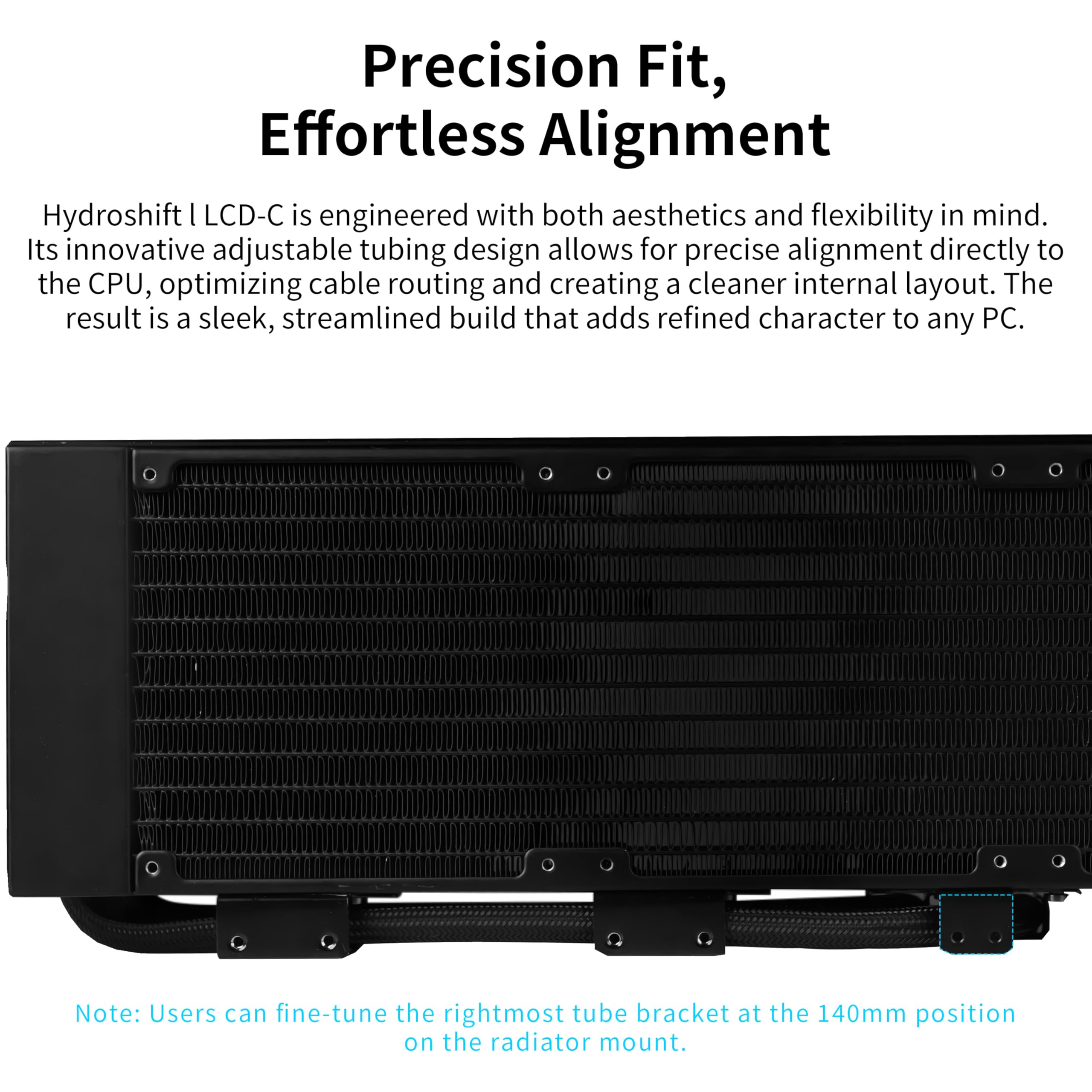 Lian Li Hydroshift II 360 TL RGB Liquid CPU Cooler - 360mm AIO - 3X 120 RGB Fans - 2.1” IPS LCD Screen - 3 Control Mode - Flexible Tubes Clamp - LGA 1851/1700, AMD AM5/AM4 - White (HS2LCD36TW)