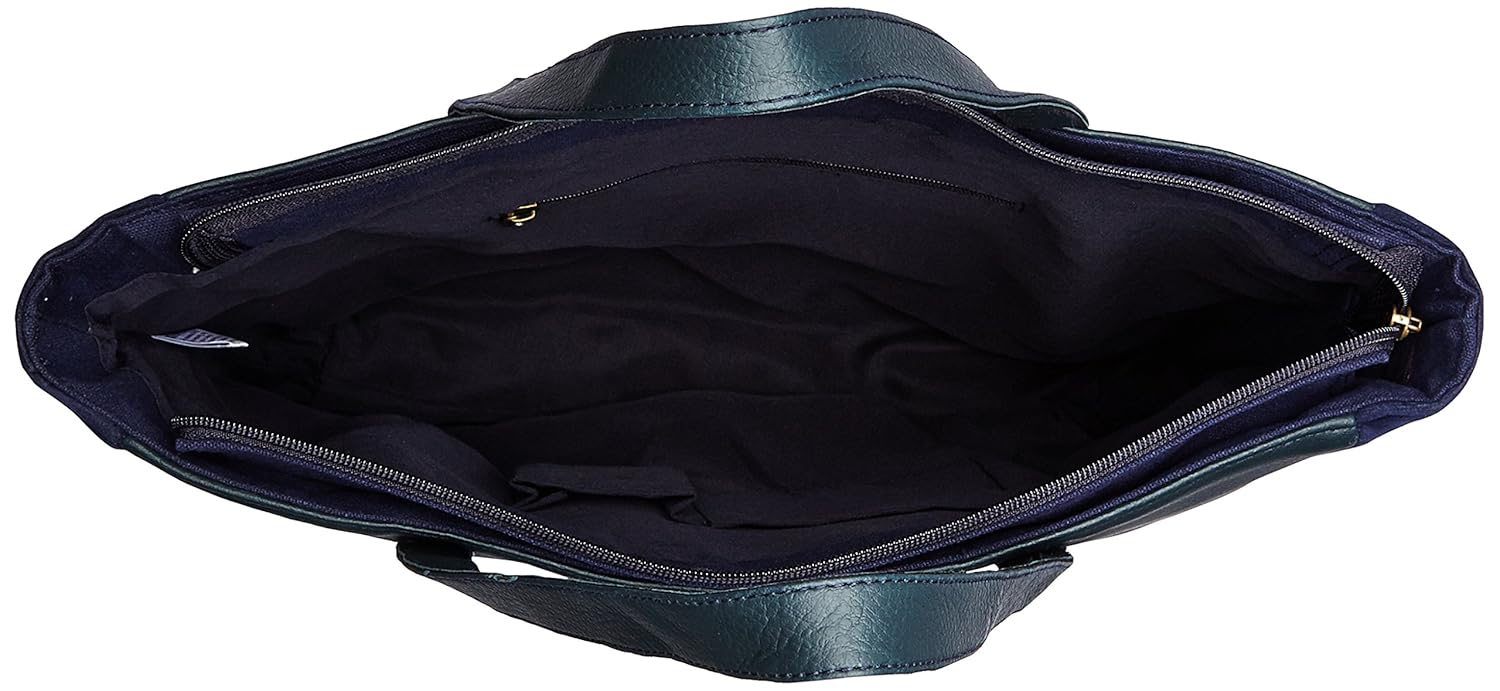 kanvas katha women's tote bag (navy blue) ()