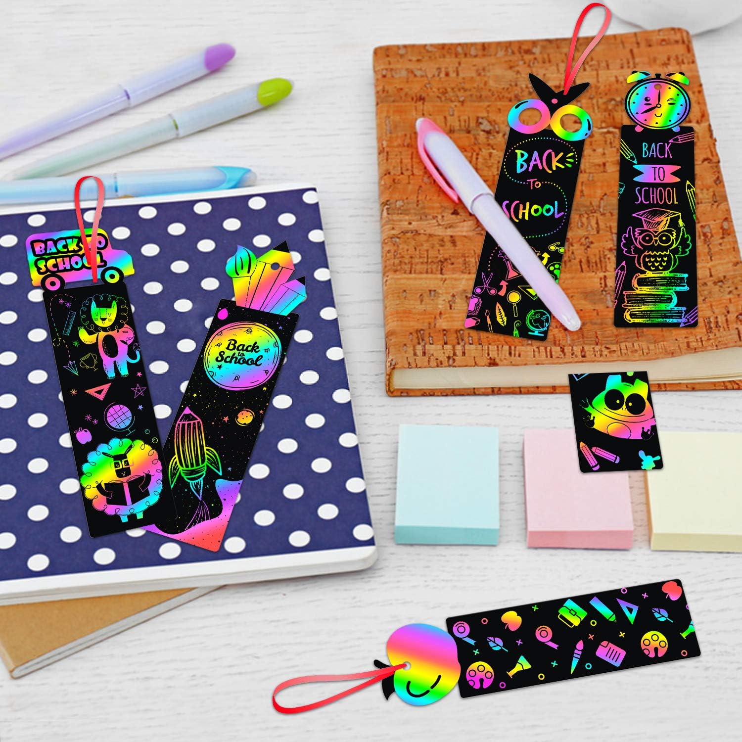 School Supplies Game For Boys Girls Classroom Decoration Watinc 60pcs Welcome Back To School Scratch Bookmark