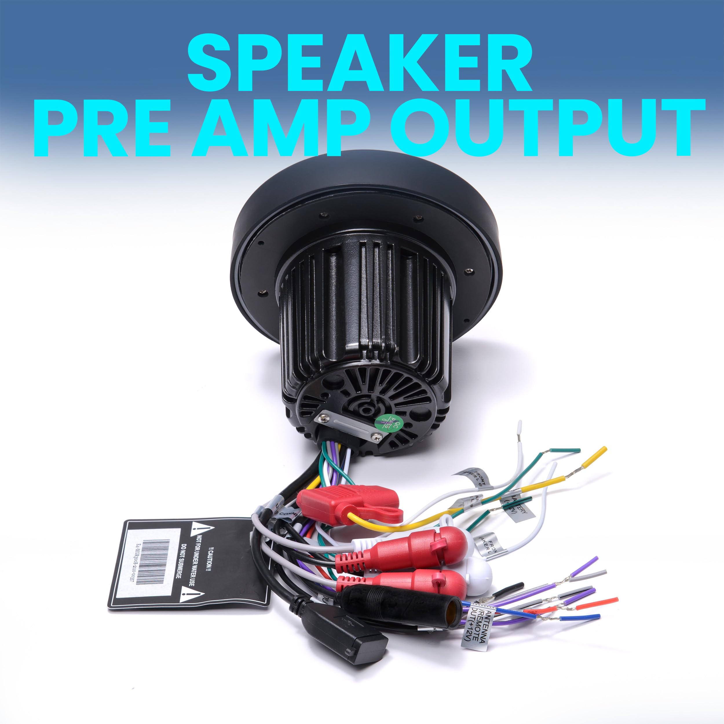 BOSS Audio Systems MGR300B Marine Boat Stereo Gauge Receiver - Bluetooth, No CD DVD Player, AM/FM Radio, IPX5 Weatherproof, USB, MP3