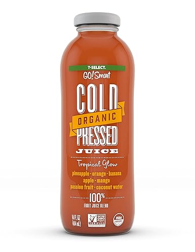 7-Select Organic Cold Pressed Juice Tropical Glow, (14 Oz Glass