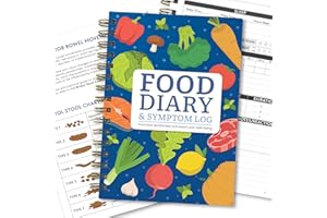 HAMIEW Food Diary and Symptom Log Book for Tracking Meals, Bowel Movements, Sleep, Reactions - Bristol Stool Chart, Notebook Journal for Low FODMAP, IBS, Allergies, Intolerance - Keto, Paleo, Whole30
