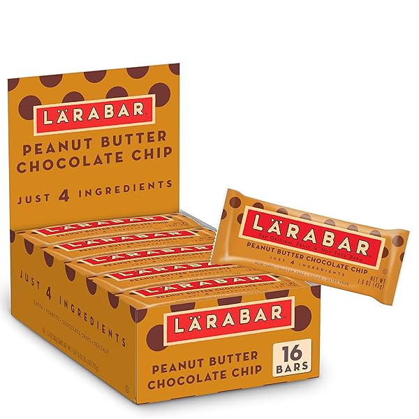 LARABAR PEANUT BUTTER CHOCOLATE CHIP, GLUTEN FREE FRUIT & NUT BAR, 16 CT