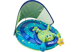 SwimWays Baby Spring Float Activity Center, Baby Pool Float with Canopy & UPF Protection, Pool Toys & Swimming Pool Accessori
