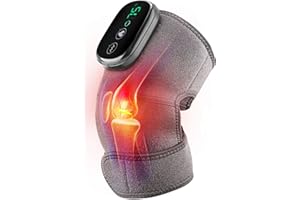MOAJAZA Heated Knee Massager Shoulder Heating Pads Elbow Brace 3 in 1 with Vibration, Cordless Rechargeable Heating Knee Warmers Wrap for Shoulder Elbow Knee Stress Relief