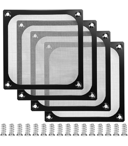 PC ordinateur 80mm Ventilateur Plastique Anti-poussières étui Noir