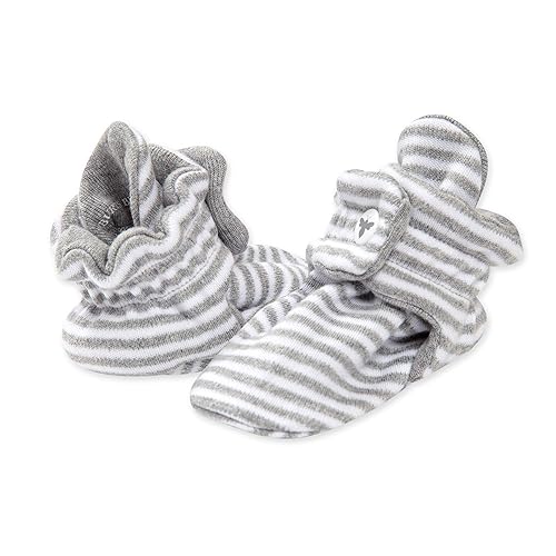 Burt's Bees Baby Girls Booties Organic Cotton Newborn Essentials Shoes, Gender Neutral Color for Ages 0 to 9 Months Old