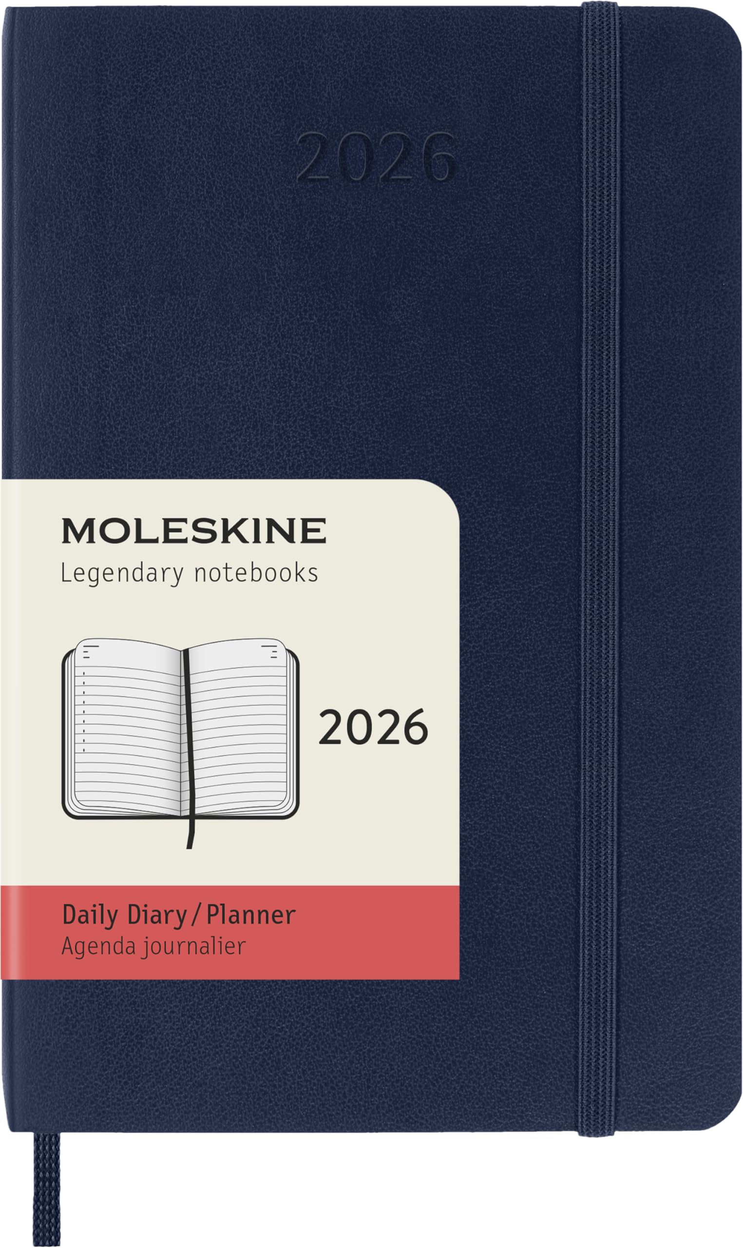 Photo 1 of Moleskine Classic 12 Month 2026 Daily Planner, Soft Cover, Pocket (3.5" x 5.5"), Sapphire Blue, 400 pages