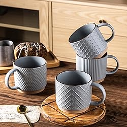 GBHOME 15OZ Stackable Coffee Mugs, Ceramic Coffee