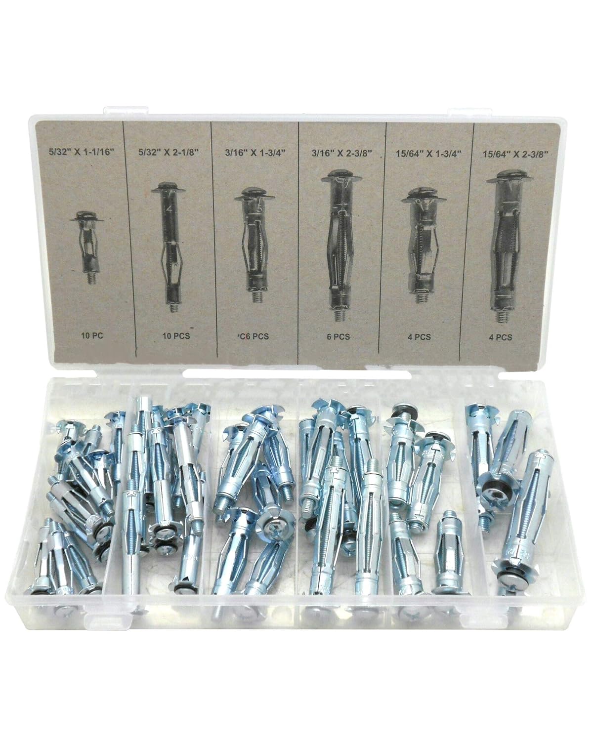 Industrial & Scientific 40pc Molly Bolt Assortment Molly Bolts Wall