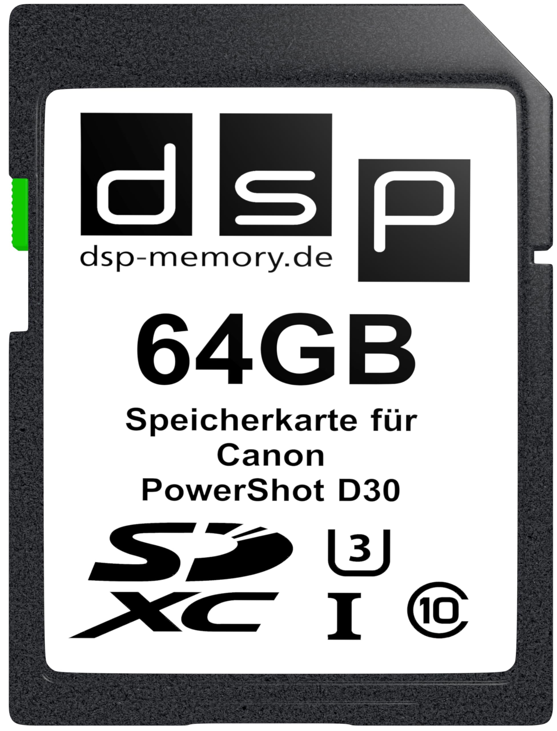 64GB Ultra Highspeed Speicherkarte für Canon PowerShot D30 Digitalkamera