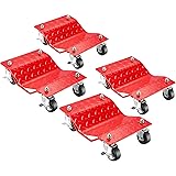 Pentagon Tools Car Jack Tire Skates – 4-Piece Solid Steel Car Dolly Set for Moving Cars, Trucks, Boats, Trailers, and Motorcy