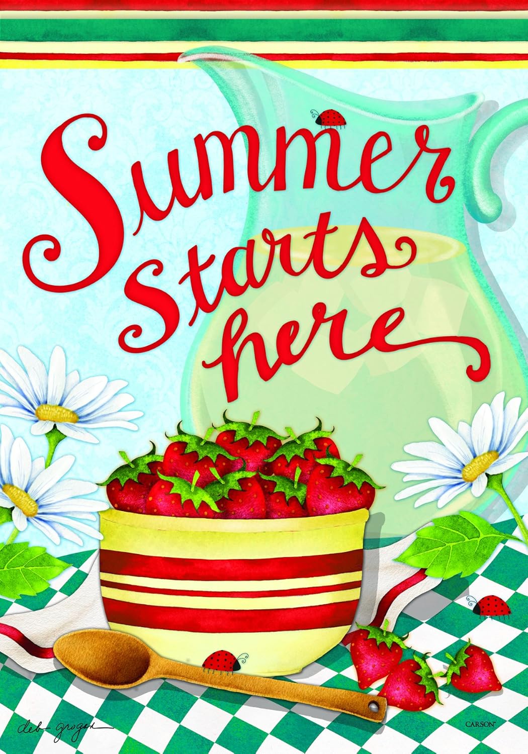 Carson Home Accents FlagTrends Classic Garden Flag, Summer Starts Here