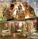 Jsdoin LED Christmas Projector Lights Moving Snowstorm Landscape Lamp Holiday view 2