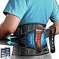 Bracepost Back Brace for Lower Back Pain,2 Reusable Ice Pack for Injuries Lumbar Support Belt for Men Women,Bionic Spine Design Back Brace with Cold Pad for Sciatica Herniated Disc,XL