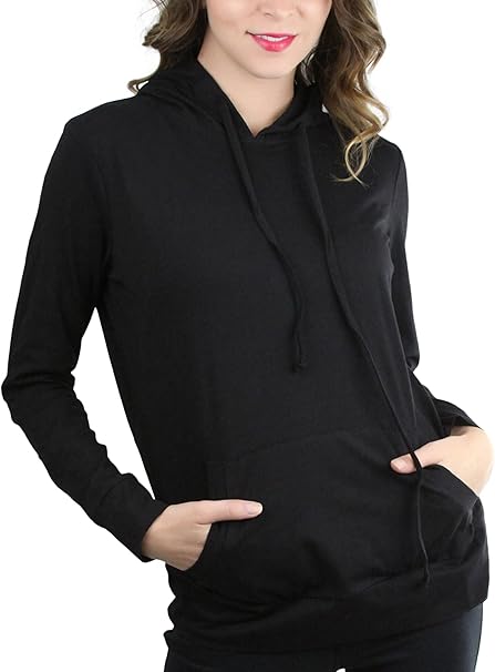 thin black hoodie womens