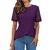 Blooming Jelly Women's Dressy Casual Blouses Business Work Tops Short Sleeve Waffle Knit Shirts 2025 Summer Outfits