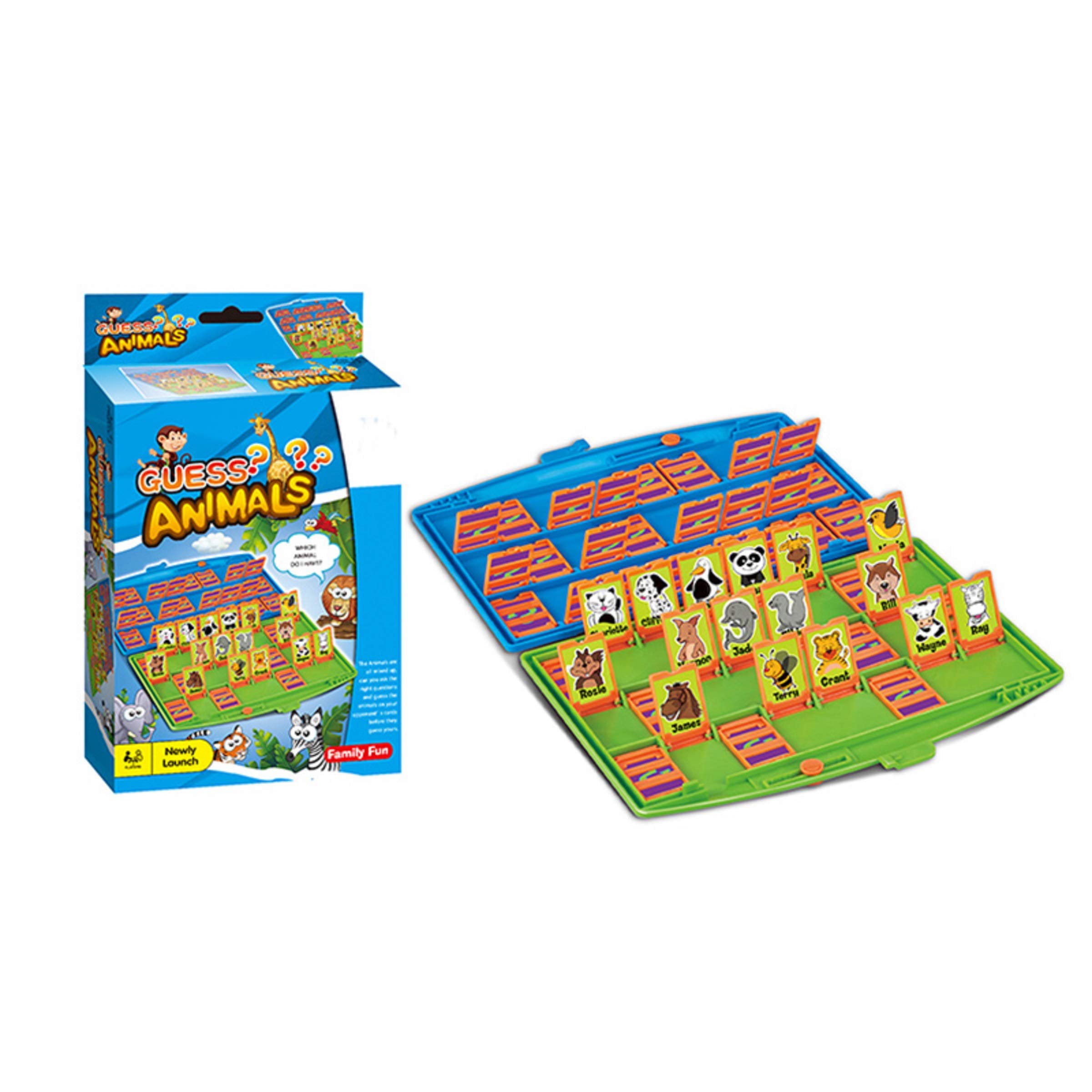 Coolstuffx Guess Who Family Game: Persons/Animals – with scoring markers. Small and portable - Good for your travels. (Guess What Animal)