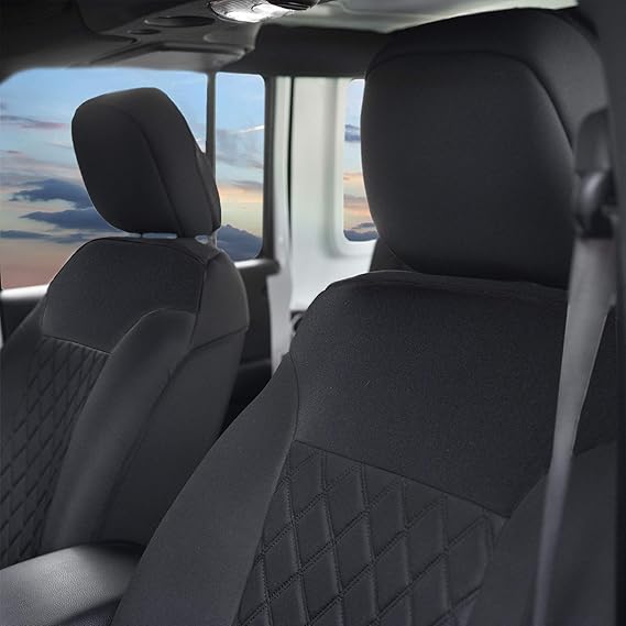 Gift Fit Most Car Easy Installation Water Resistant Suv Or Van Gray Black Color W Truck Fh Group Fb088102 Neosupreme Car Seat Cushion Deluxe Quality Non Slip Backing