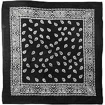 小物 SPECIAL 60S VINTAGE CROSS BANDANA BLACK Amazon.com: RED X 100% Cotton XL Paisley Bandana (25
