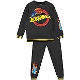 Hot Wheels Sweatshirt and Pants Set | Boys 2 Piece Outfit Set | Race Car Tracksuit For Kids | Ages 3 To 13 Years