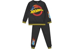 Hot Wheels Sweatshirt and Pants Set | Boys 2 Piece Outfit Set | Race Car Tracksuit For Kids | Ages 3 To 13 Years | 7