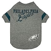 NFL Philadelphia Eagles T-Shirt for Dogs & Cats, Small. Football Dog Shirt for NFL Team Fans. New & Updated Fashionable Stripe Design, Durable & Cute Sports PET TEE Outfit